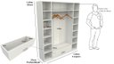 Ver imagem 2 de Armário Colmeia Cabideiro Gaveta M3 100% Mdf (Closet Lojas)