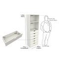 Ver imagem 2 de Armário Colmeia Mirela M6 100% Mdf (closet Lojas Roupeiro)