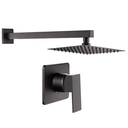 Ver imagem 1 de Kit Ducha 20x20 Slim C/ Acabamento P/ Registro Monocomando Base Docol 2000 de 3/4 Preto Fosco
