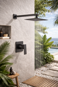 Ver imagem 2 de Kit Ducha 20x20 Slim C/ Acabamento P/ Registro Monocomando Base Docol 2000 de 3/4 Preto Fosco