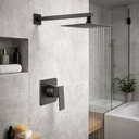 Ver imagem 3 de Kit Ducha 20x20 Slim C/ Acabamento P/ Registro Monocomando Base Docol 2000 de 3/4 Preto Fosco