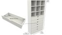 Ver imagem 5 de Armário Colmeia Gaveteiro Misto M15 100%mdf Closet Loja