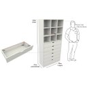 Ver imagem 4 de Armário Colmeia Gaveteiro Misto M15 100%mdf Closet Loja