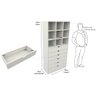 Armário Colmeia Gaveteiro Misto M15 100%mdf Closet Loja - 4