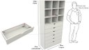Ver imagem 4 de Armário Colmeia Gaveteiro Misto M15 100%mdf Closet Loja