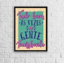 Ver imagem 2 de Quadro Às Vezes A Gente Transborda 24x18cm - com vidro:Madeira preta