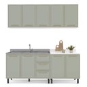 Ver imagem 3 de Armário de Cozinha Modulada Completa 4 Peças 200cm sem Tampo 100% Mdf Amara Politorno Móveis