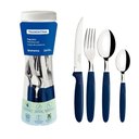 Ver imagem 5 de Jogo de Talher Faqueiro Ipanema Aço Inox 24 Peças Tramontina Cor:azul Azul