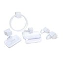 Ver imagem 2 de Kit Acessórios para Banheiro 5 Peças Branco + Cantoneira Grande