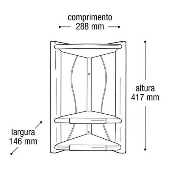 Kit Acessórios para Banheiro 5 Peças Branco + Cantoneira Grande - 7