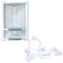 Ver imagem 1 de Kit Acessórios para Banheiro 5 Peças Branco + Cantoneira Grande