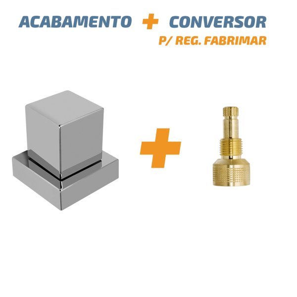 Acabamento De Registro Quadrado Abs 1/2' Ou 3/4 Reg Fabrimar - 1
