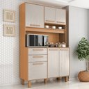 Ver imagem 2 de Kit Cozinha 6 Portas 2 Gavetas 120 cm Prisma Cinamomo Areia Zanz