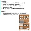 Ver imagem 4 de Kit Cozinha 6 Portas 2 Gavetas 120 cm Prisma Cinamomo Areia Zanz
