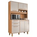 Ver imagem 1 de Kit Cozinha 6 Portas 2 Gavetas 120 cm Prisma Cinamomo Areia Zanz