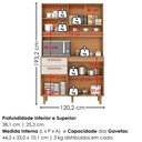 Ver imagem 3 de Kit Cozinha 6 Portas 2 Gavetas 120 cm Prisma Cinamomo Areia Zanz