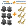 Kit 06 Acabamento Preto Quadrado Registro Pressão - Fabrimar - 1