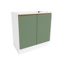 Ver imagem 1 de Balcão Celeste Kappesberg 100% Mdf 2 Portas Branco/verde 80cm