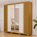 Ver imagem 1 de Guarda Roupas Eliza 6pts 6gav 100% Mdf Inamomo/off White Cod: 641.043