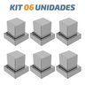 Kit 06 Acabamento De Registro Quadrado Abs 1/2 Ou 3/4" - 1