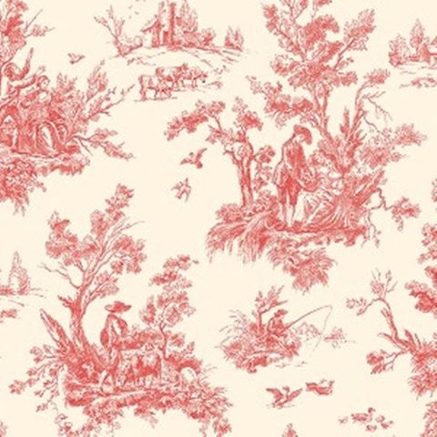 Papel de Parede Romântico Abby Rose 3 Floral Vermelho Ab27657