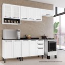 Ver imagem 6 de Balcão de Cozinha Itatiaia Aço 3 Portas 2 Gavetas Com Tampo Florença Branco Neve