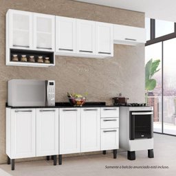Balcão de Cozinha Itatiaia Aço 3 Portas 2 Gavetas Com Tampo Florença Branco Neve - 6