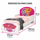 Ver imagem 4 de Mini Cama Infantil Quarto Criança Colchão e Baú Patrulha Skye Incluso