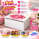 Ver imagem 3 de Mini Cama Infantil Quarto Criança Colchão e Baú Patrulha Skye Incluso