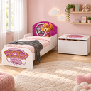 Ver imagem 1 de Mini Cama Infantil Quarto Criança Colchão e Baú Patrulha Skye Incluso