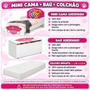 Ver imagem 2 de Mini Cama Infantil Quarto Criança Colchão e Baú Patrulha Skye Incluso