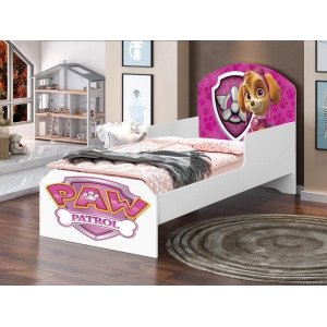 Mini Cama Infantil Quarto Criança Colchão+ Baú Patrulha Skye