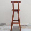 Ver imagem 6 de Kit 4 Banqueta Alta de Madeira com Encosto Girafa Mogno