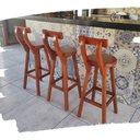 Ver imagem 7 de Kit 2 Banqueta Alta com Encosto Girafa Mogno