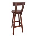 Ver imagem 4 de Kit 5 Banqueta Alta de Madeira com Encosto Girafa Mogno