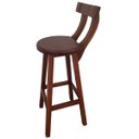 Ver imagem 4 de Kit 2 Banqueta Alta de Madeira com Encosto Girafa Mogno