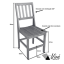 Ver imagem 7 de Conjunto Mesa Jantar Ripada 1,20m 4 Cadeiras Confort Madeira Maciça Imbuia