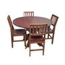Conjunto Mesa Jantar Redonda Country 1,20M 4 Cadeiras Confort Imbuia - 1