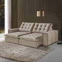 Ver imagem 1 de Sofá Retrátil e Reclinável Galliano 2,90m - Fortbello Estofados:bege