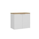Ver imagem 2 de Gabinete de Banheiro 75cm x 65cm Nature Branco/Carvalho