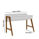 Ver imagem 6 de Escrivaninha Mesa Computador Escritório Quarto Nexus:branco