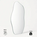 Ver imagem 4 de Espelho Orgânico Magnus Lopazzi 90x40cm Corpo Inteiro Decorativo Moderno para Quarto, Sala e Lavabo