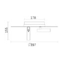 Ver imagem 3 de Plafon Spotline 1172/40 Cloud Ø40x16cm Alumínio Preto 24w 3000k