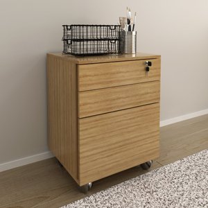 Gaveteiro Arquivo com Chave e Rodízio Amêndoa