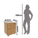 Ver imagem 7 de Gaveteiro Arquivo com Chave e Rodízio Amêndoa