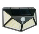 Ver imagem 6 de Luminária Solar 100 LEDs Branco Quente Sensor de Movimento Presença Kit 10 Uni 3 Funçoes Lâmpada