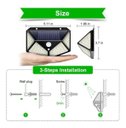 Ver imagem 4 de Luminária Solar 100 LEDs Branco Quente Sensor de Movimento Presença Kit 10 Uni 3 Funçoes Lâmpada
