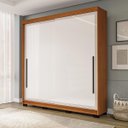 Ver imagem 1 de Roupeiro Valência 2 Portas de Correr 2 Gavetas 177x213cm Freijó/Branco 240835