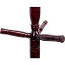 Ver imagem 3 de Cabideiro Mancebo de Chão em Madeira C/9 Ganchos Mogno Vinho