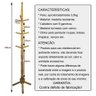 Pendurador De Roupas Mancebo Cabideiro 9 Ganchos Mel - 3